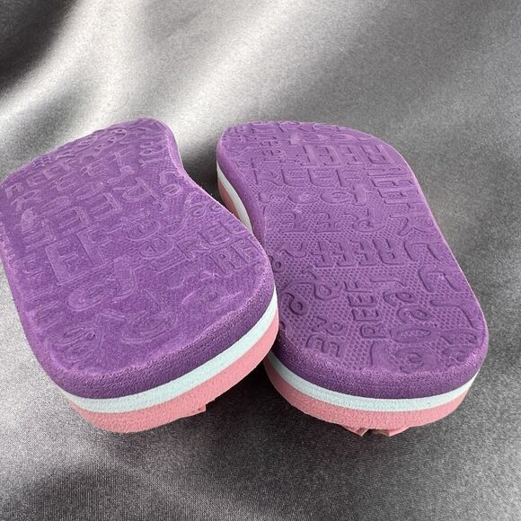 REEF Lil Ahi Toddler's 5 Slingback Sandals Pink Cheetah Summer Flip Flops Beach - Picture 14 of 14